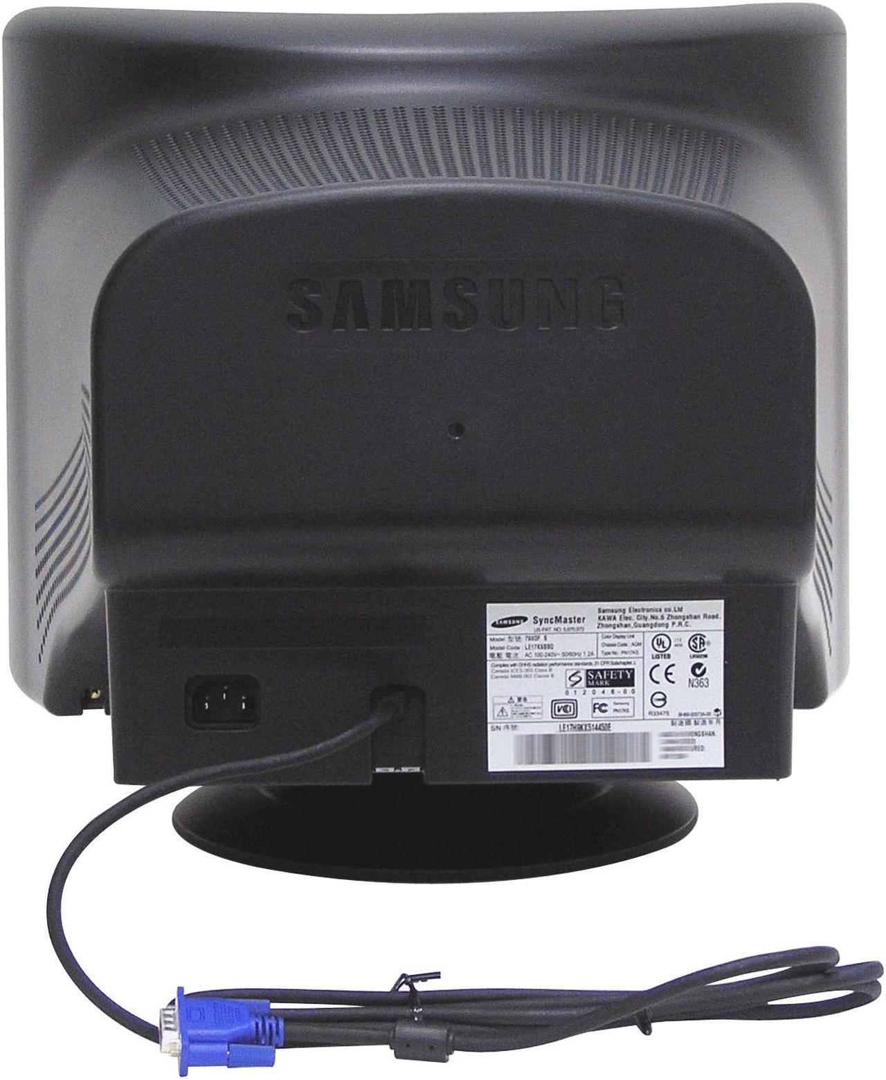 Alt view image 5 of 7 - SAMSUNG 793DF-T/T Silver-Black 17" DynaFlat CRT Monitor 0.20mm (H) Dot Pitch D-Sub