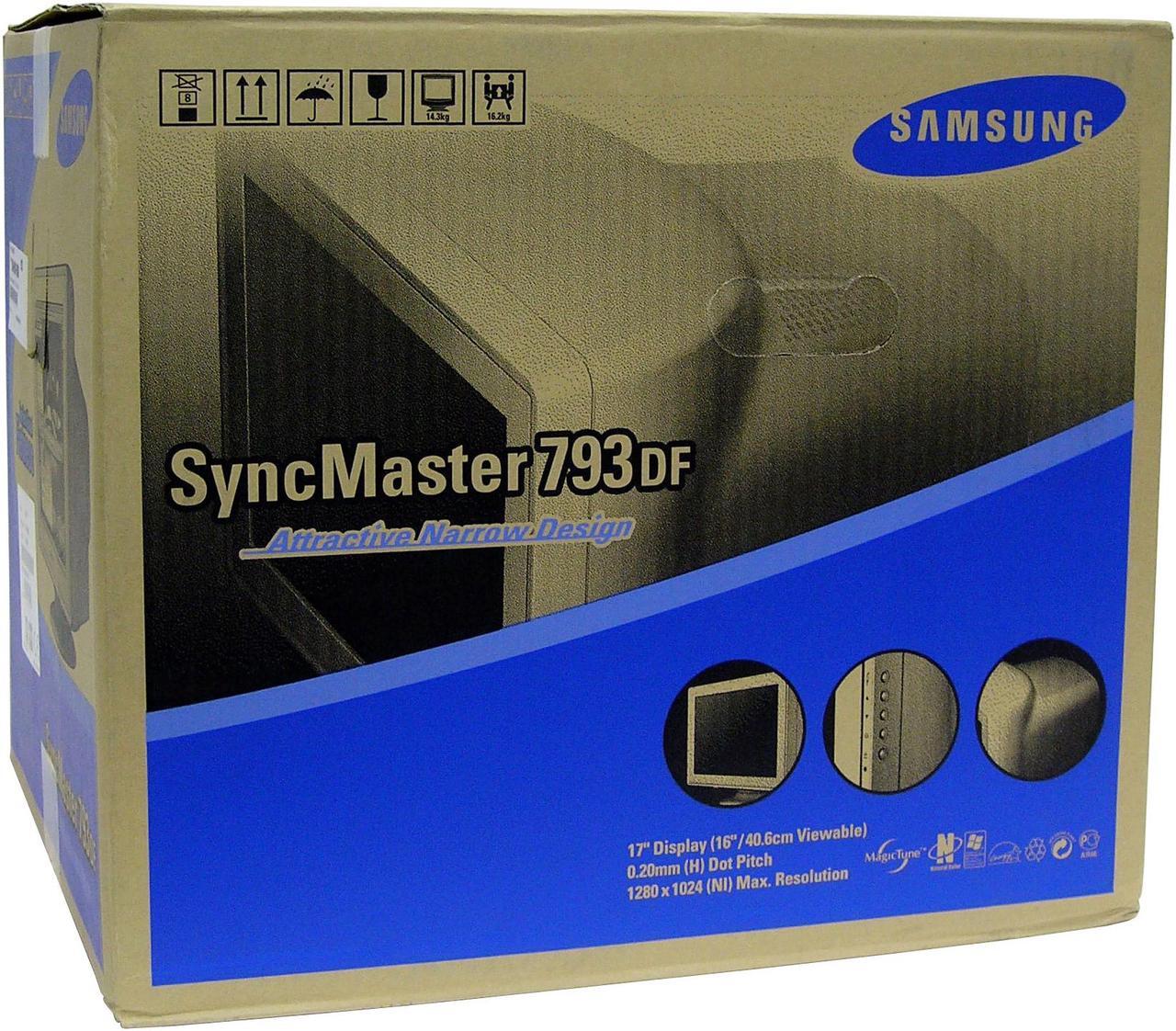 Alt view image 7 of 7 - SAMSUNG 793DF-T/T Silver-Black 17" DynaFlat CRT Monitor 0.20mm (H) Dot Pitch D-Sub