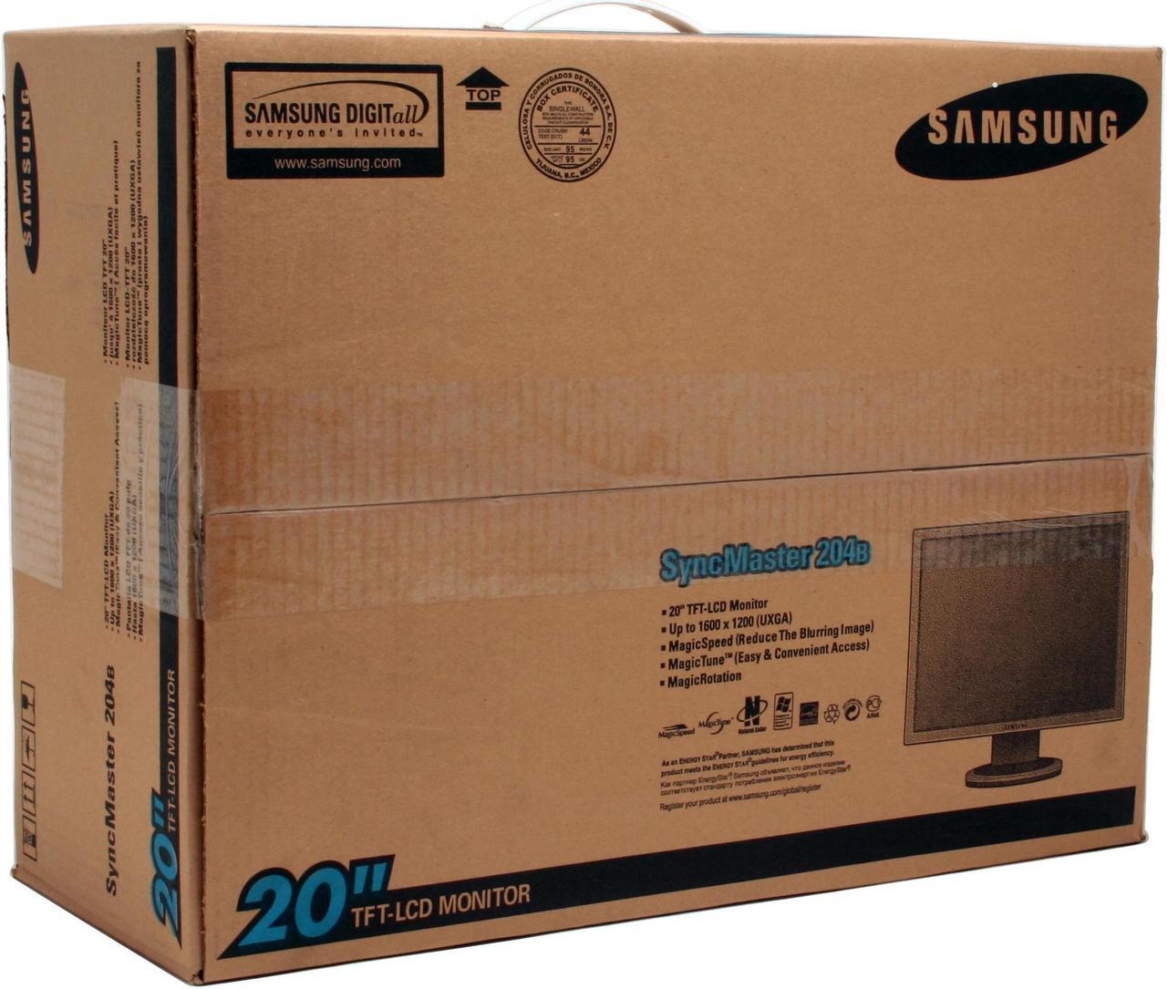 Alt view image 13 of 13 - SAMSUNG 20" a-si TFT/TN UXGA LCD Monitor with Height & Pivot Adjustments 5 ms D-Sub, DVI-D 204B-SV