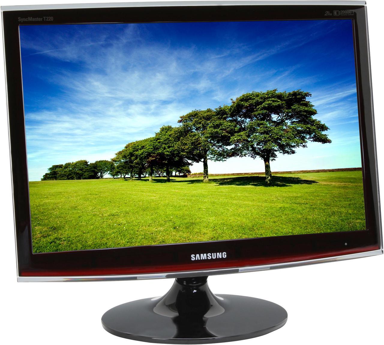 Alt view image 3 of 7 - SAMSUNG T220 Rose-Black 22" 2ms GTG Touch of Color series Widescreen LCD Monitor 300 cd/m2 DC 20,000:1