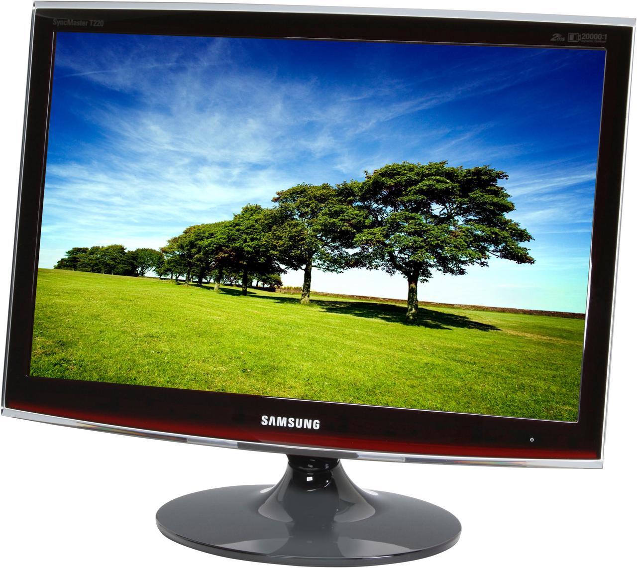 Main image of SAMSUNG T220 Rose-Black 22" 2ms GTG Touch of Color series Widescreen LCD Monitor 300 cd/m2 DC 20,000:1