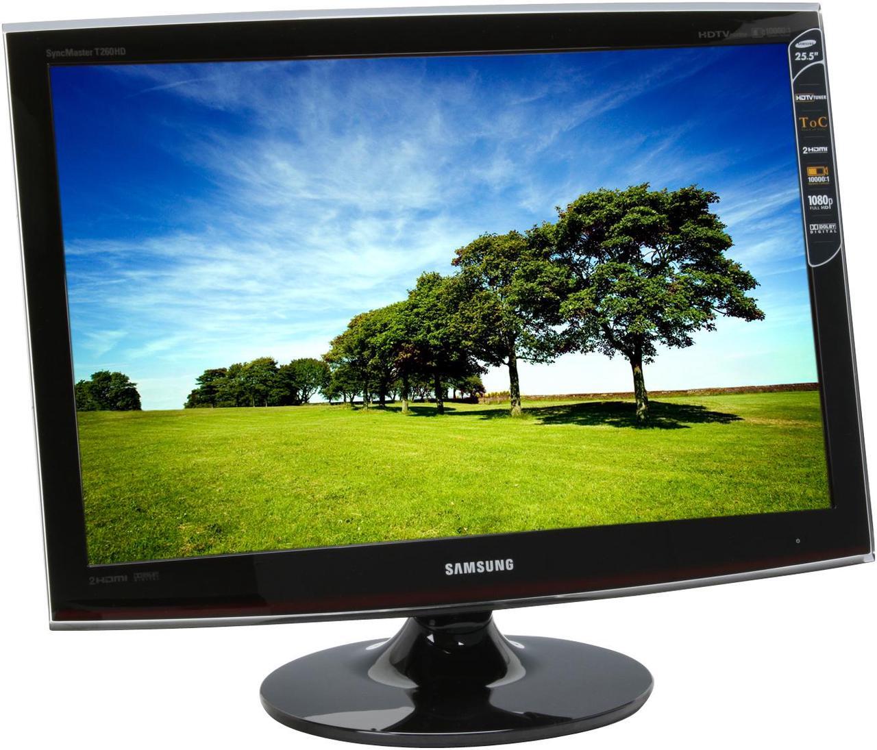 Alt view image 3 of 14 - SAMSUNG TOC T260HD Rose   Black 25.5" 5ms HDMI Widescreen  HDTV  Monitor 300 cd/m2 DC 10000:1(1000:1)  Build in TV Tuner & Dolby Digital Surround Sound