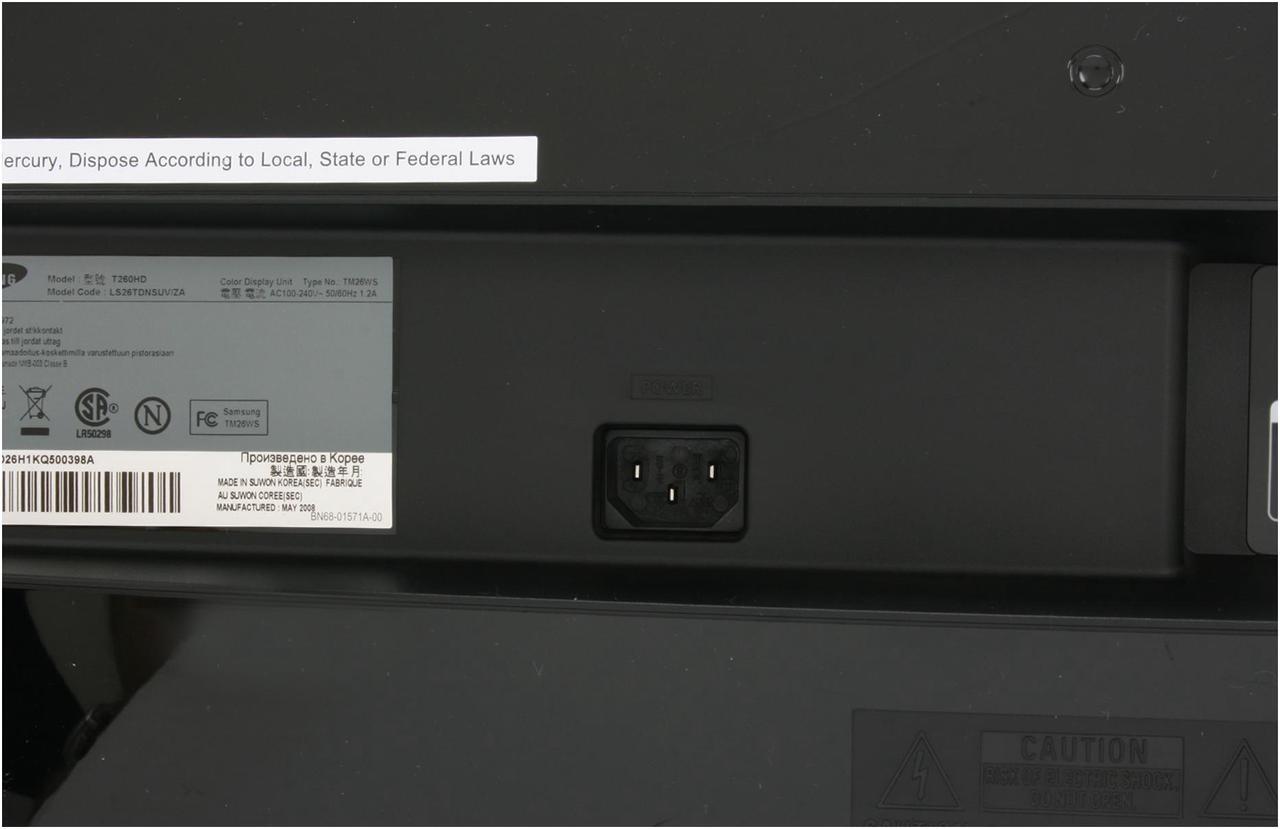 Alt view image 7 of 14 - SAMSUNG TOC T260HD Rose   Black 25.5" 5ms HDMI Widescreen  HDTV  Monitor 300 cd/m2 DC 10000:1(1000:1)  Build in TV Tuner & Dolby Digital Surround Sound