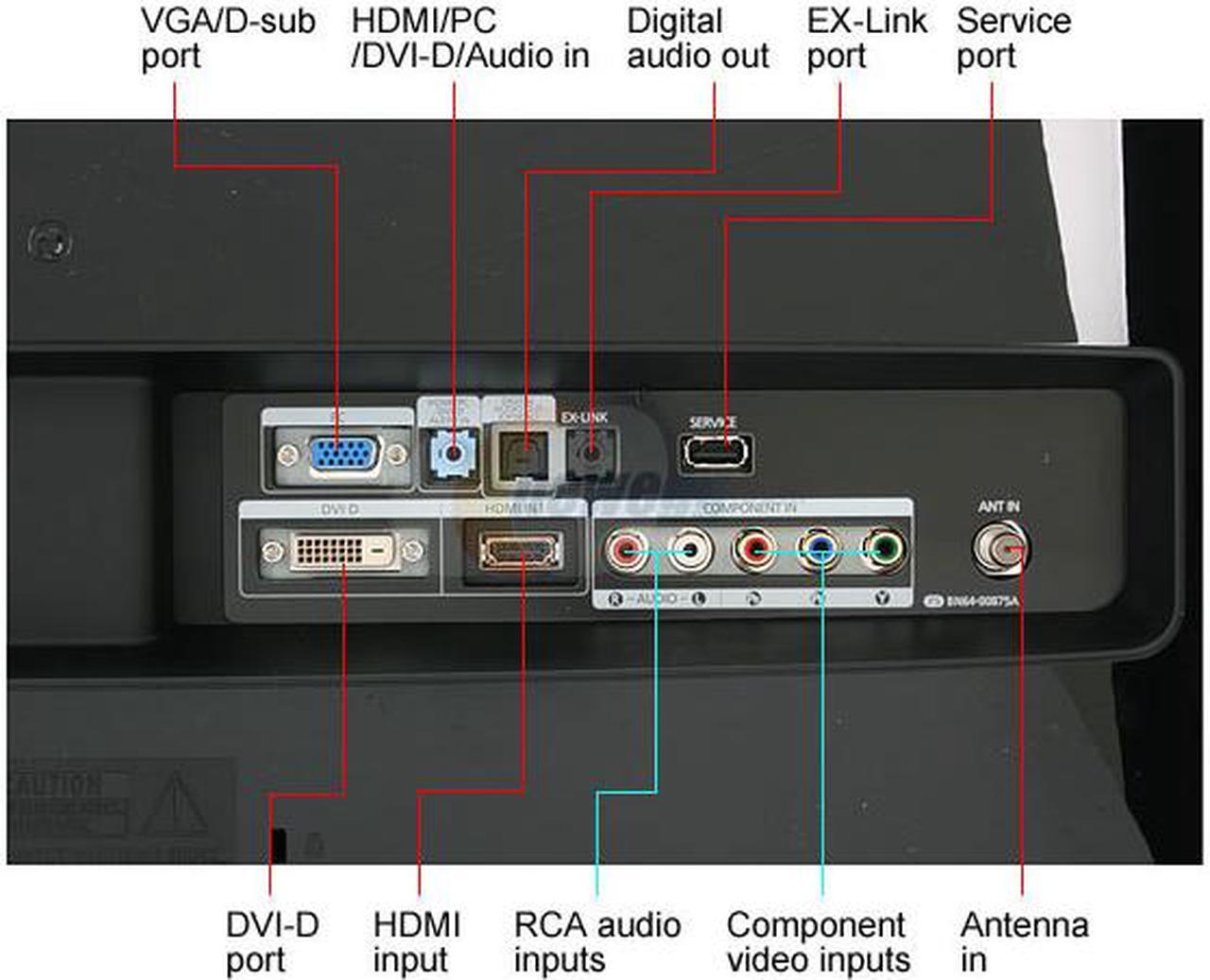 Alt view image 8 of 14 - SAMSUNG TOC T260HD Rose   Black 25.5" 5ms HDMI Widescreen  HDTV  Monitor 300 cd/m2 DC 10000:1(1000:1)  Build in TV Tuner & Dolby Digital Surround Sound