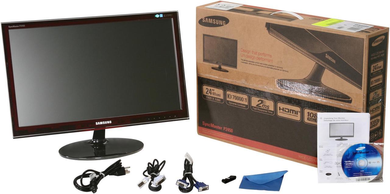 Alt view image 8 of 8 - SAMSUNG 24" TN LCD Monitor 2ms(GTG) D-Sub, DVI, HDMI P2450H