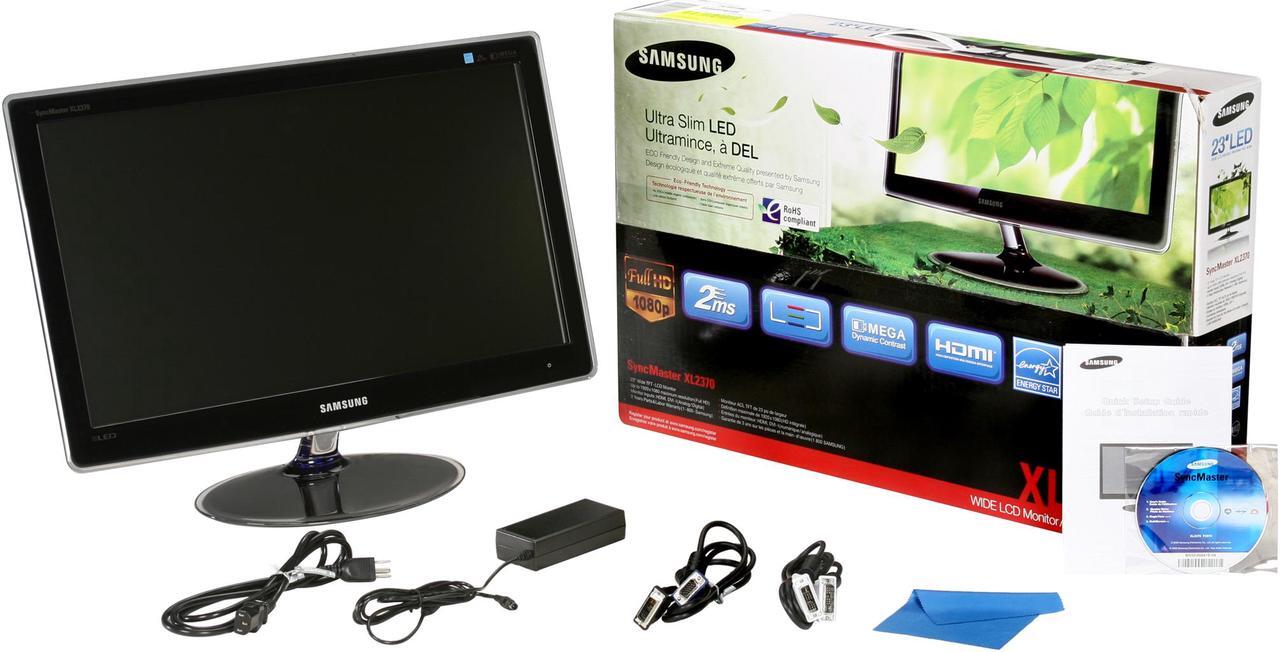 Alt view image 7 of 7 - SAMSUNG XL2370-1 Charcoal Gray 23" Full HD HDMI LED Backlight  LCD Monitor  Slim Design 250 cd/m2 DC 5,000,000:1(1000:1)