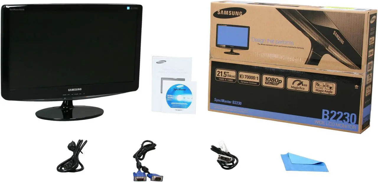 Alt view image 7 of 7 - SAMSUNG 21.5" LCD Monitor 5 ms D-Sub, DVI B2230