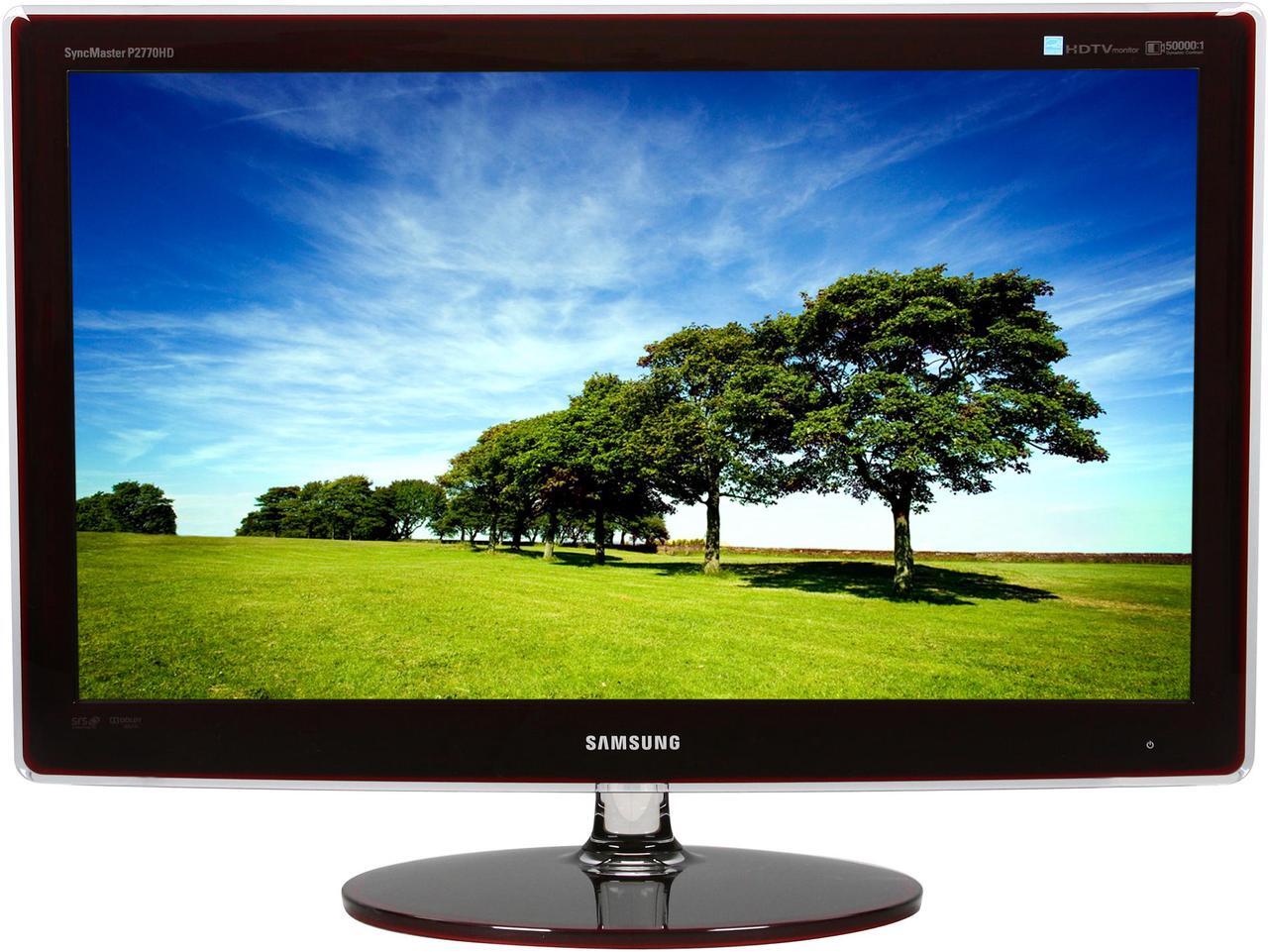 Alt view image 2 of 8 - SAMSUNG P2770HD Rose Black 27" 5ms Widescreen LCD Monitor 300 cd/m2 DC 50,000:1(1000:1) Built-in HDTV Tuner & Speakers