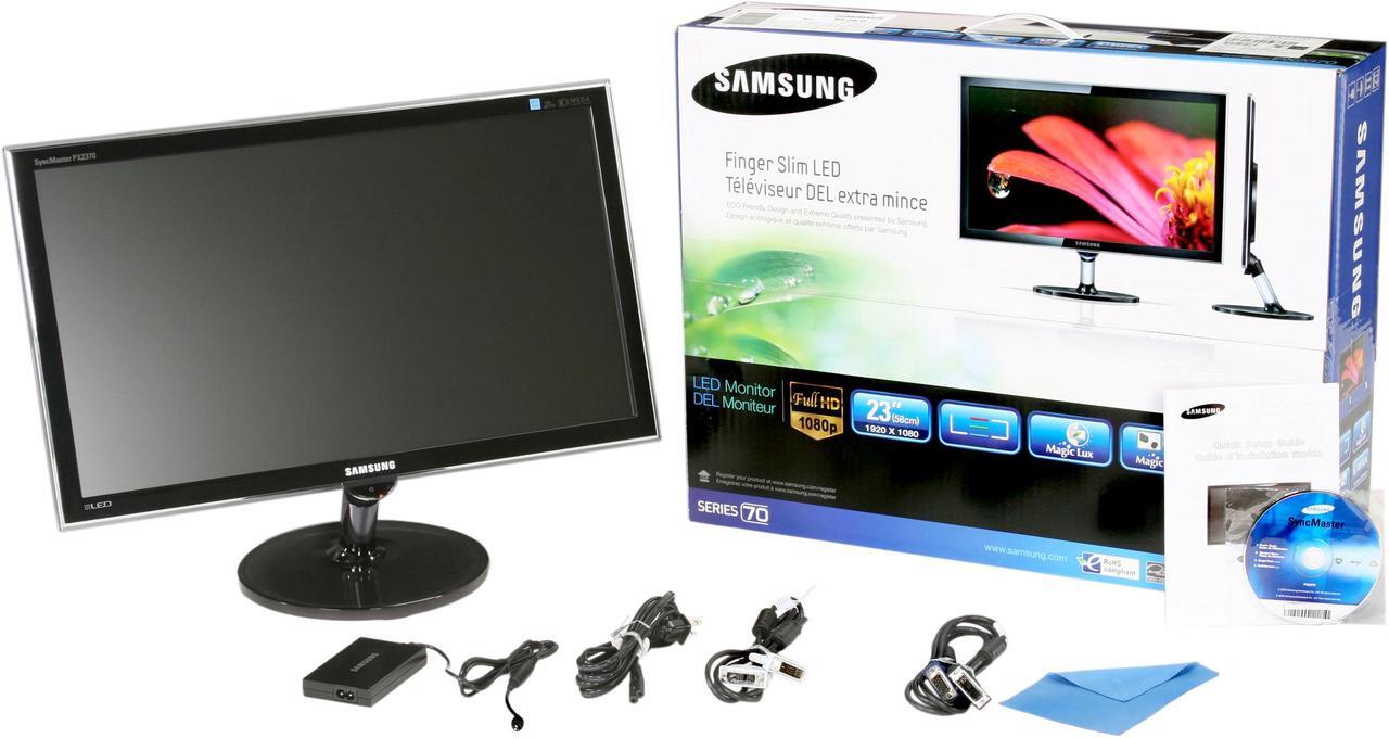 Alt view image 7 of 7 - Samsung PX2370 23" Full HD LED BackLight LCD Monitor  Slim Design 250 cd /m2 DCR 5,000,000:1 (1000:1)
