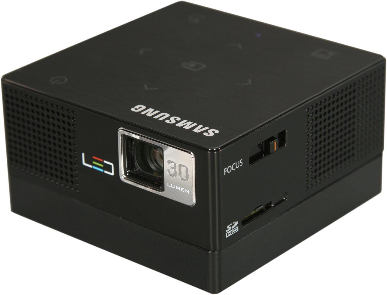 Main image of SAMSUNG SP-H03 WVGA 854x480 30 ANSI Lumens Pico LED DLP Projector w/ 1GB Internal Memory