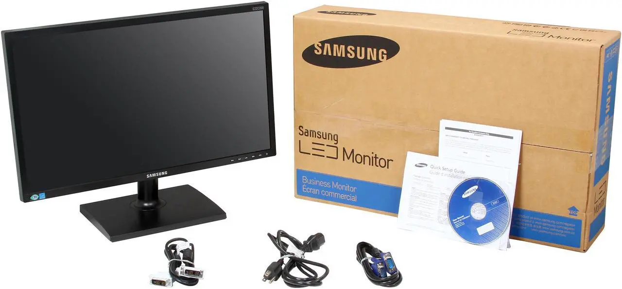 Alt view image 8 of 8 - SAMSUNG 21.5" LCD Monitor 5 ms D-Sub, DVI S22C200B