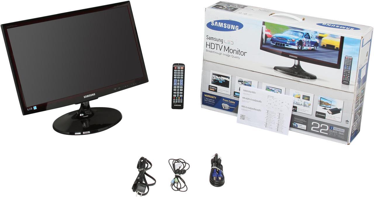 Alt view image 8 of 8 - SAMSUNG 21.5" TN LCD Monitor 5 ms D-sub, HDMI, Composite, Component T22B350