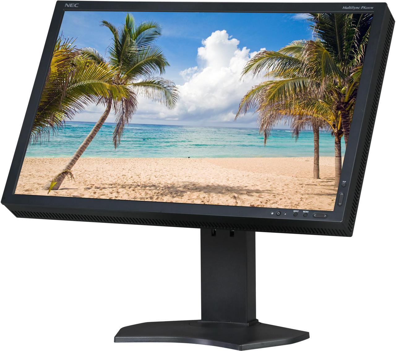 Main image of NEC Display Solutions PA241W-BK Black 24.1" Height, Swivel & Pivot Adjustable IPS Panel Widescreen LCD Monitor 360 cd/m2 1000:1