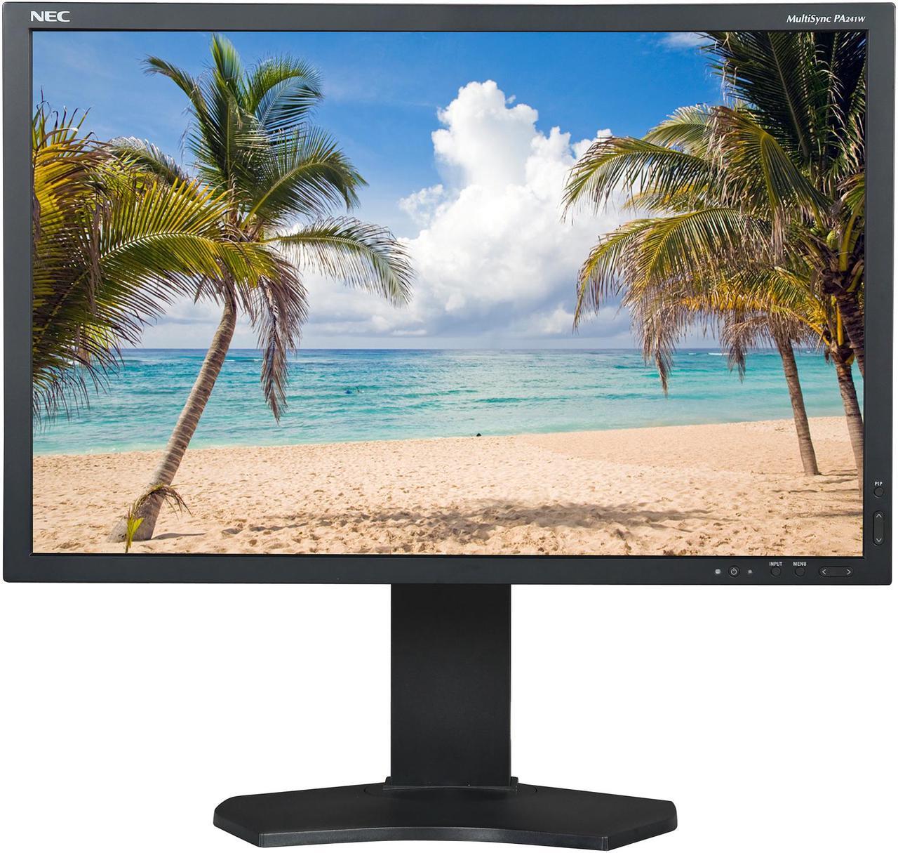 Alt view image 2 of 10 - NEC Display Solutions PA241W-BK Black 24.1" Height, Swivel & Pivot Adjustable IPS Panel Widescreen LCD Monitor 360 cd/m2 1000:1