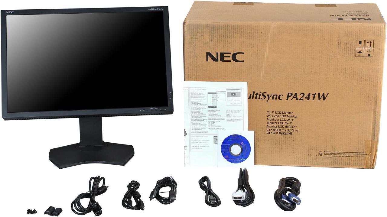 Alt view image 10 of 10 - NEC Display Solutions PA241W-BK Black 24.1" Height, Swivel & Pivot Adjustable IPS Panel Widescreen LCD Monitor 360 cd/m2 1000:1