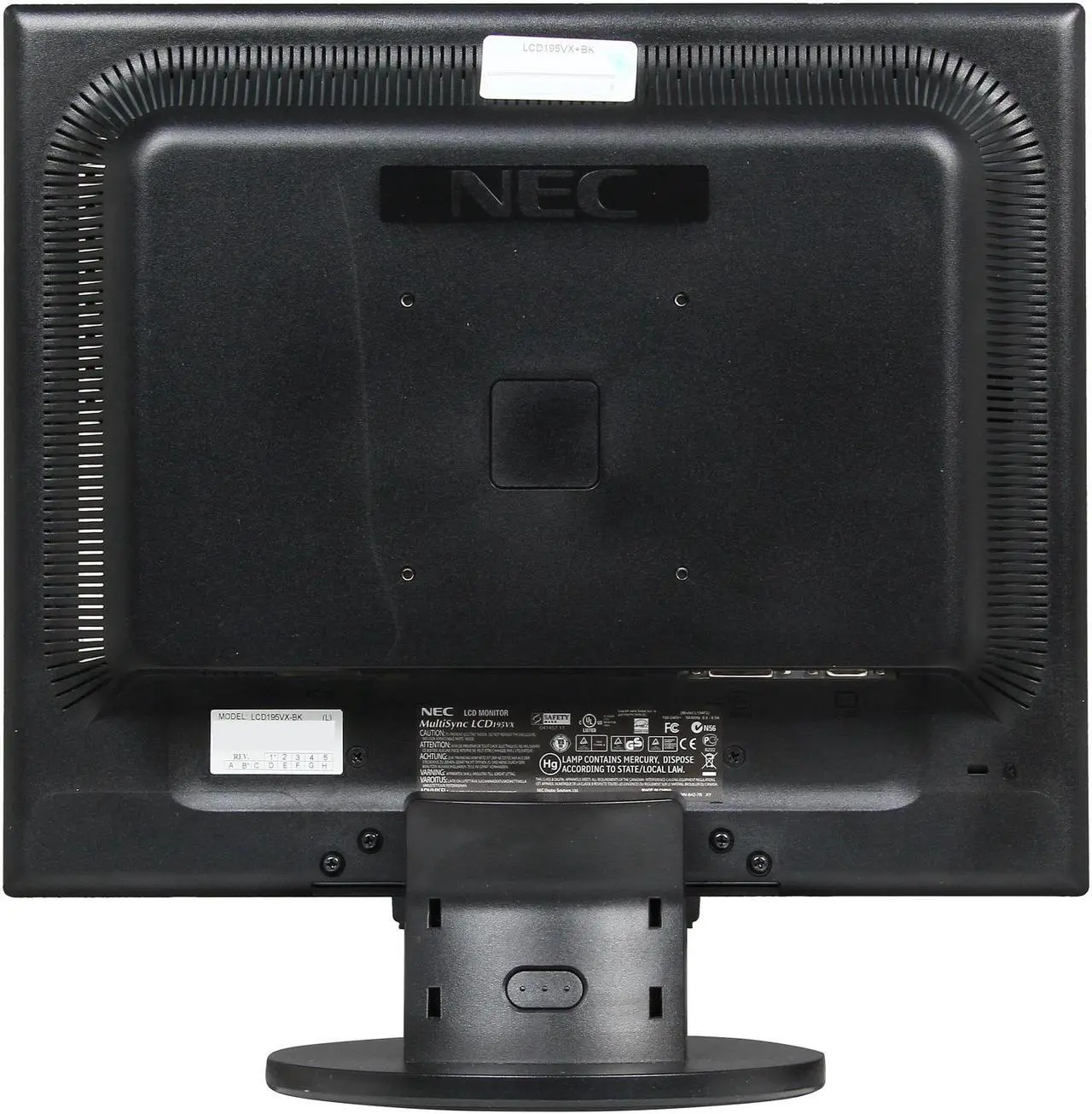 Alt view image 5 of 8 - NEC LCD195VX-BK 19" SXGA 1280 x 1024 5ms VGA DVI-D LCD Monitor
