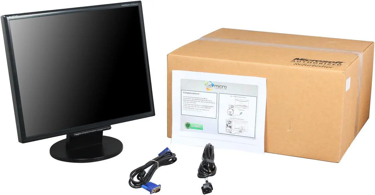 Alt view image 8 of 8 - NEC LCD195VX-BK 19" SXGA 1280 x 1024 5ms VGA DVI-D LCD Monitor