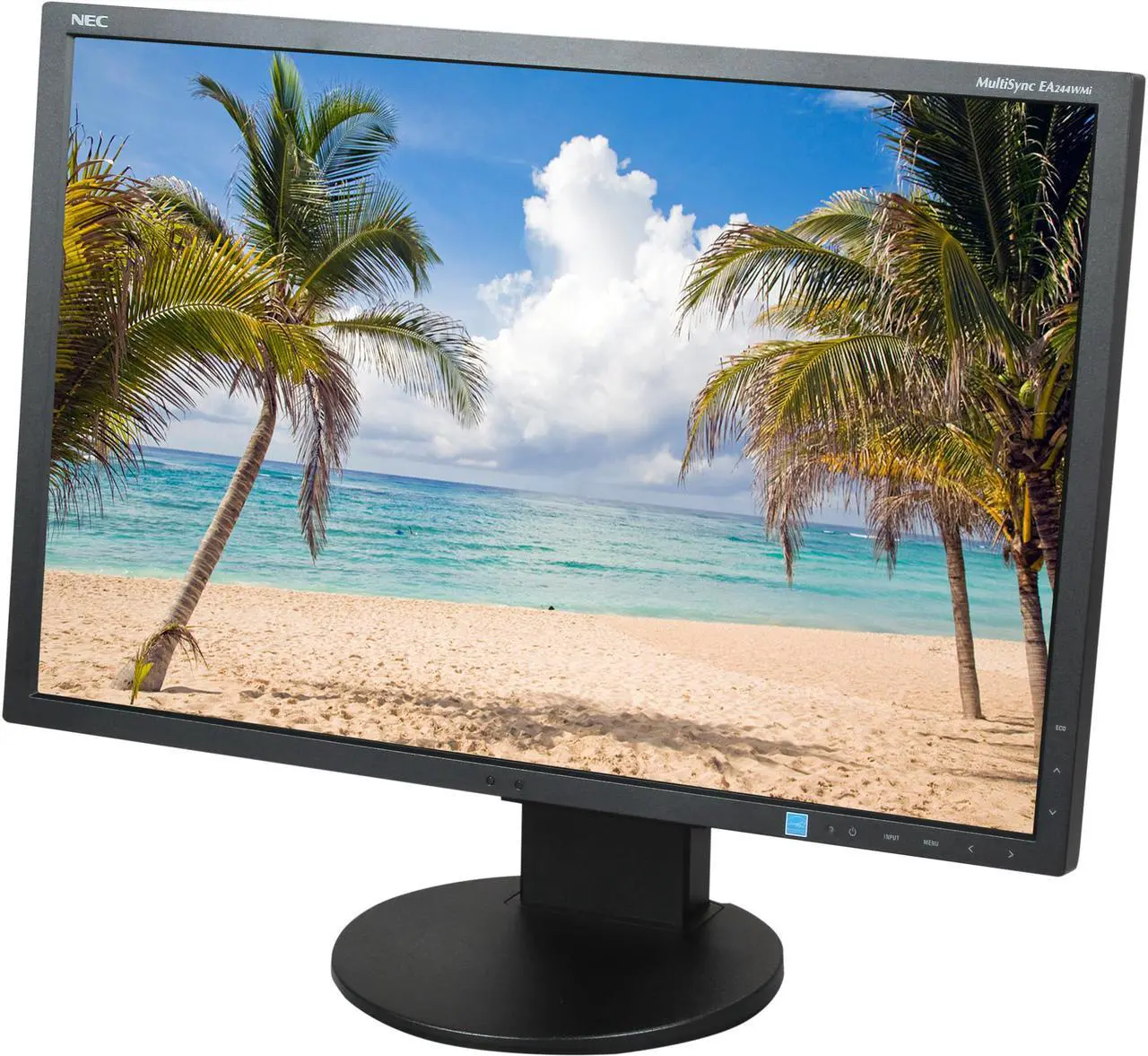 Main image of NEC Display MultiSync EA244WMI-BK 24" Professional IPS 1920 x 1200 16:9 Monitor with 5ms Response Rate, 1000:1 Contrast, DisplayPort, HDMI, DVI-D and VGA