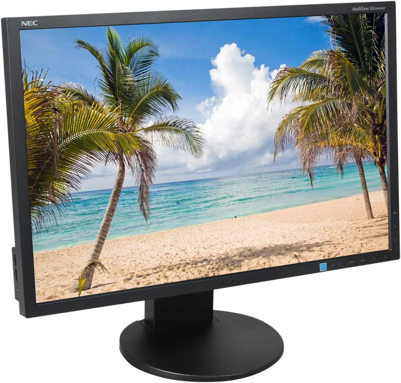 Alt view image 4 of 8 - NEC Display MultiSync EA244WMI-BK 24" Professional IPS 1920 x 1200 16:9 Monitor with 5ms Response Rate, 1000:1 Contrast, DisplayPort, HDMI, DVI-D and VGA