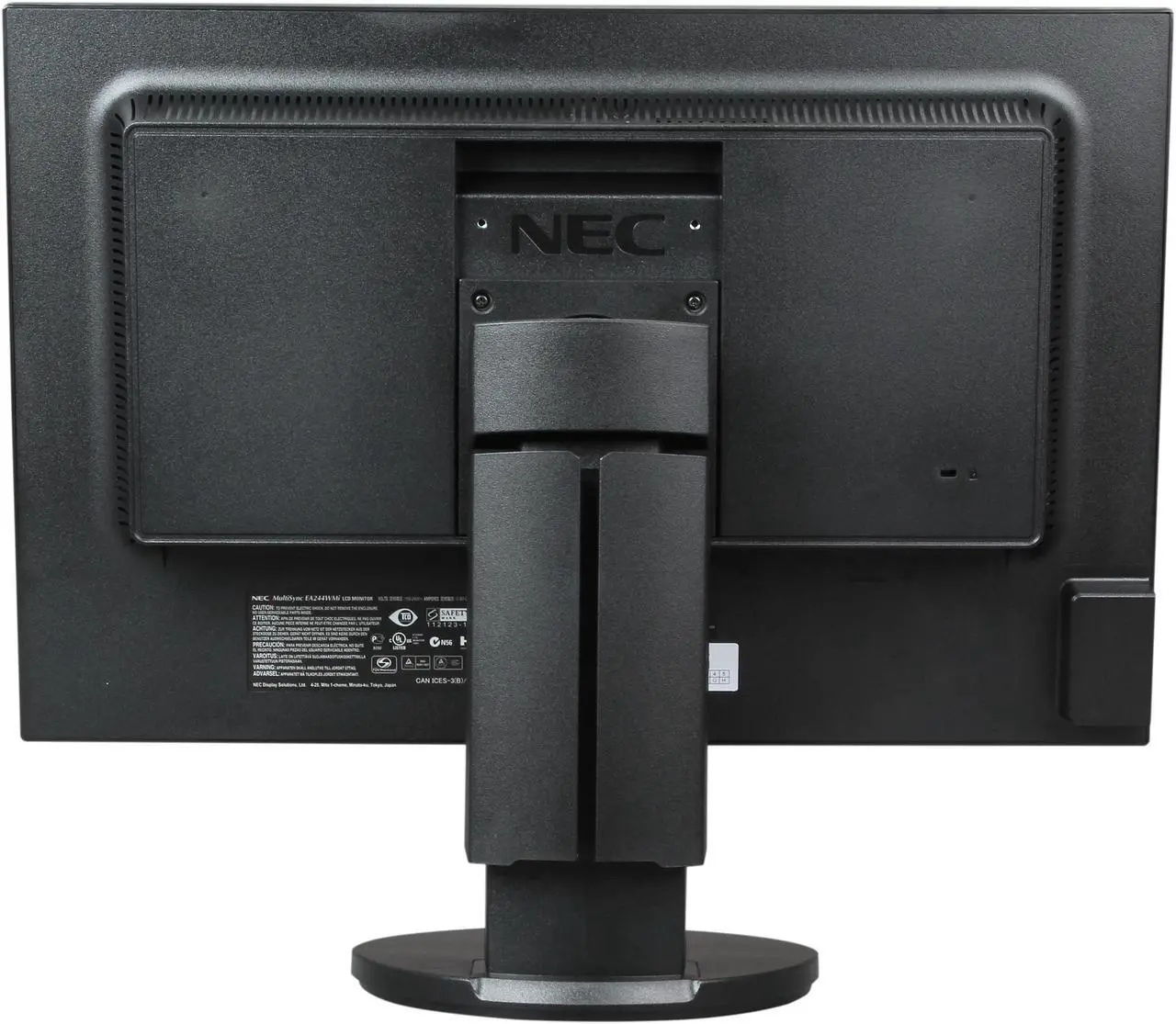 Alt view image 6 of 8 - NEC Display MultiSync EA244WMI-BK 24" Professional IPS 1920 x 1200 16:9 Monitor with 5ms Response Rate, 1000:1 Contrast, DisplayPort, HDMI, DVI-D and VGA