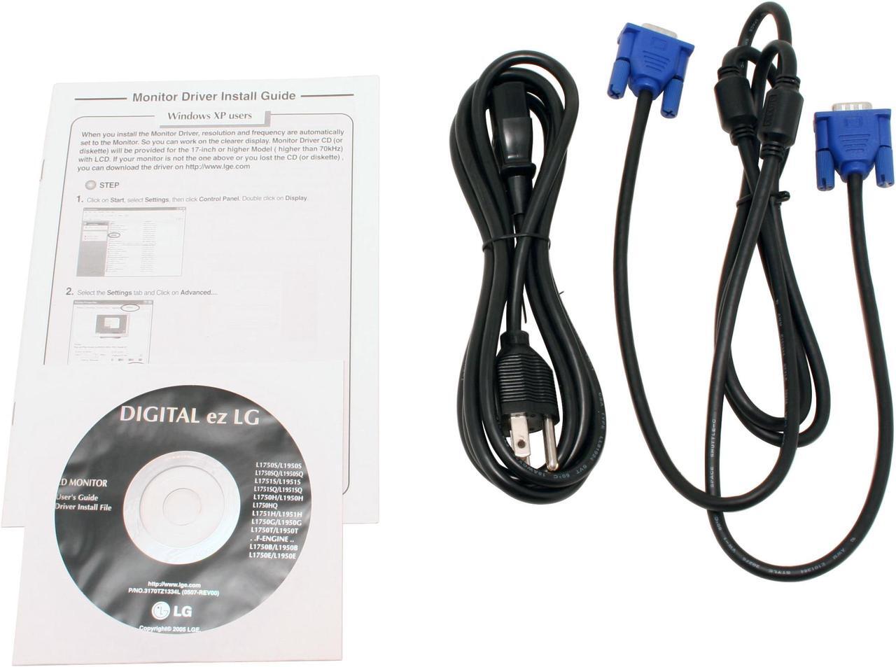 Alt view image 8 of 9 - LG 17" Active Matrix, TFT LCD SXGA LCD Monitor 12 ms D-Sub L1750S