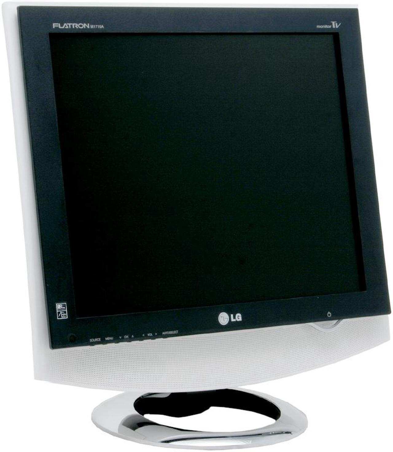 Alt view image 4 of 13 - LG 17" Active Matrix, TFT LCD SXGA LCD Monitor w/ TV Tuner 8 ms D-Sub M1710A