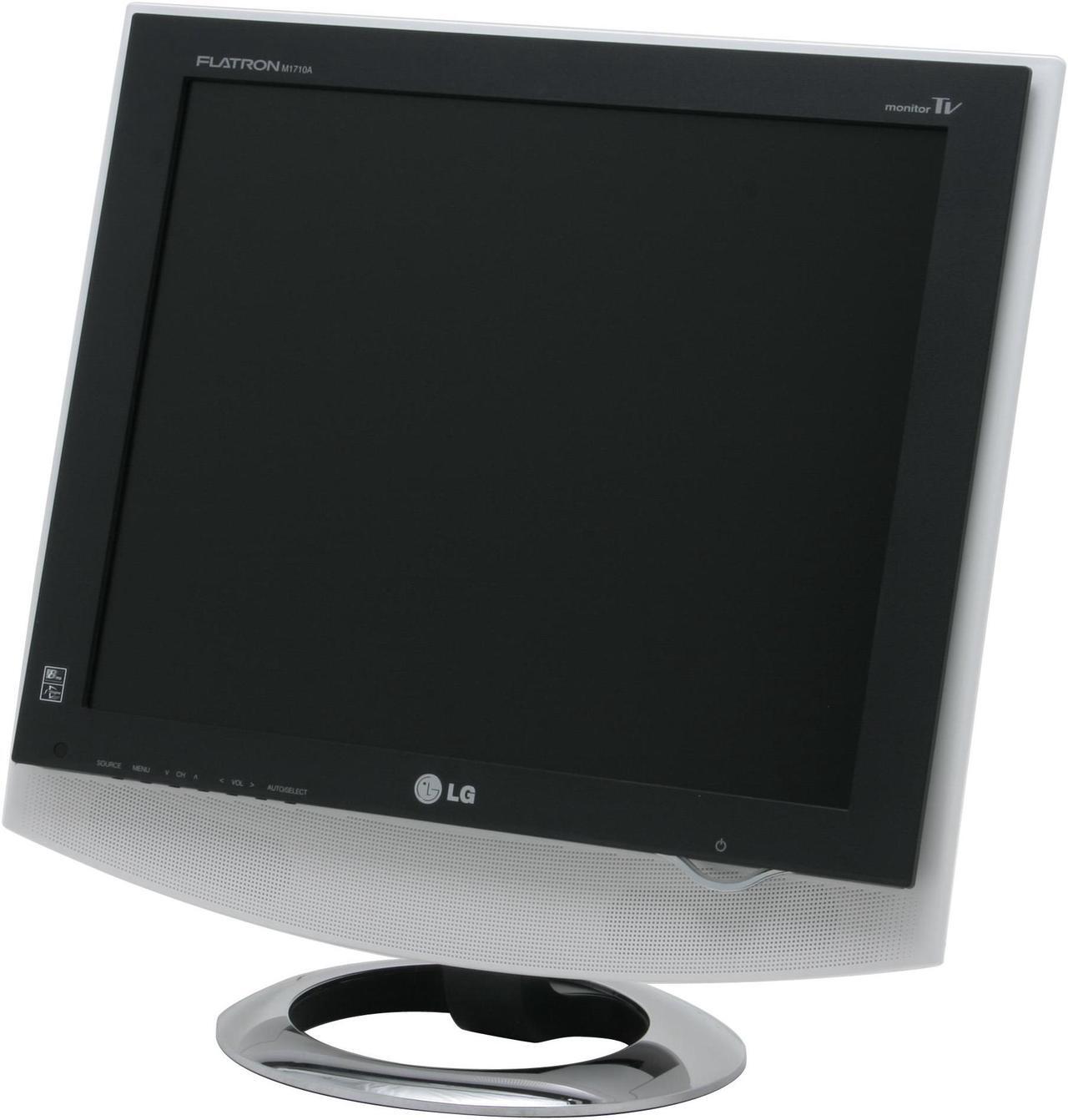 Alt view image 5 of 13 - LG 17" Active Matrix, TFT LCD SXGA LCD Monitor w/ TV Tuner 8 ms D-Sub M1710A