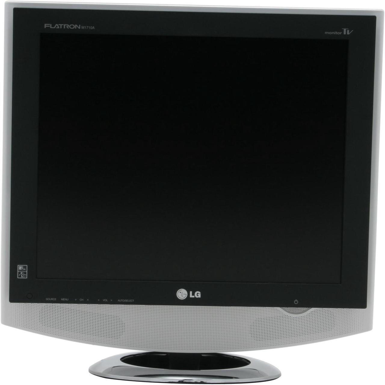 Alt view image 6 of 13 - LG 17" Active Matrix, TFT LCD SXGA LCD Monitor w/ TV Tuner 8 ms D-Sub M1710A