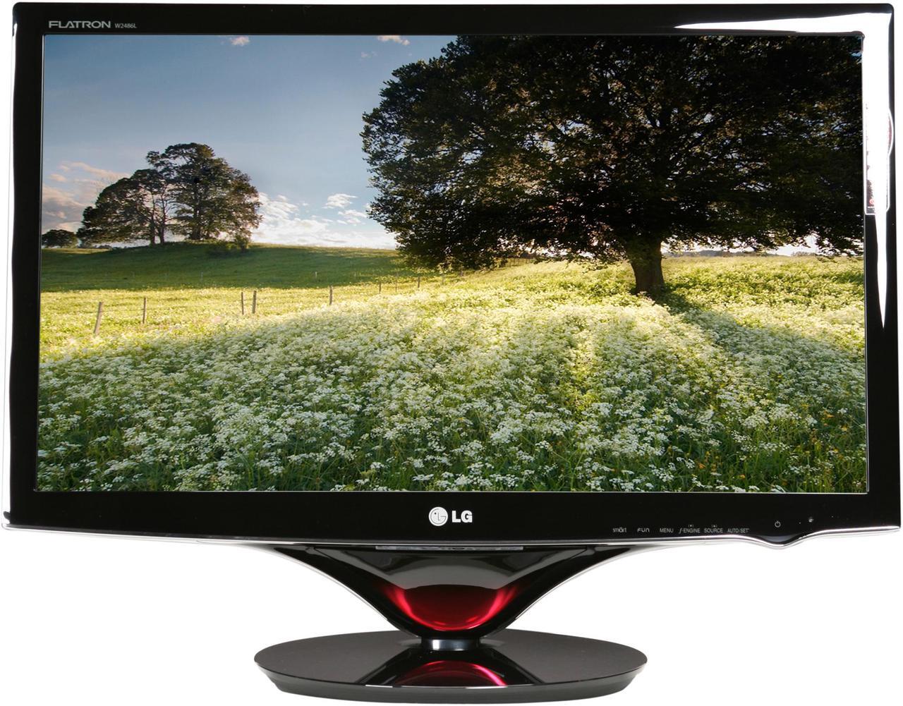 Alt view image 2 of 7 - LG W2486L Black 24" HDMI  LED Backlight LCD Monitor  Slim Design 250 cd/m2 DC 2000000:1