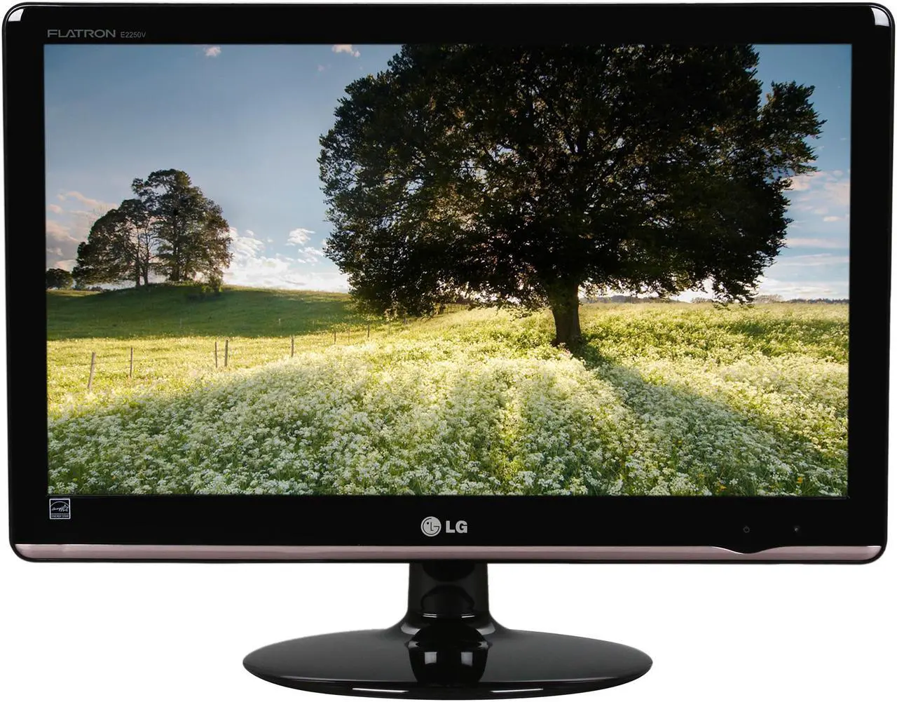 Alt view image 2 of 8 - LG E2250V-SN Glossy Black 22" 5ms HDMI Full HD  LED Backlight LCD monitor  Slim Design 250 cd/m2 DC 5,000,000:1