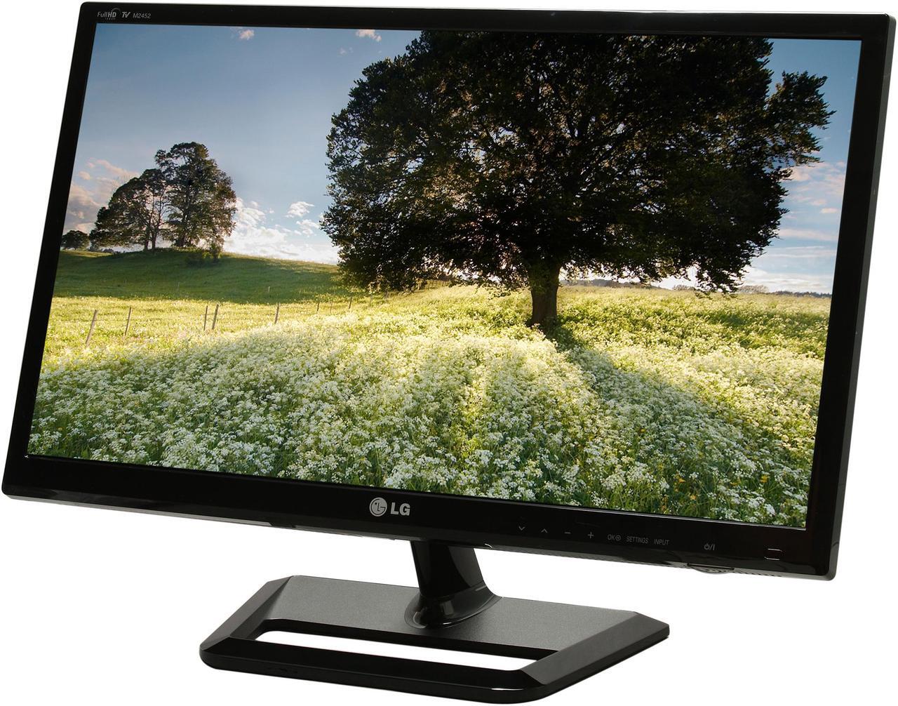 Main image of LG M2452D-PU Black 24" 5ms MVA Panel HDMI Widescreen LED Monitor 250 cd/m2 DFC 5,000,000:1 built-in TV Tuner