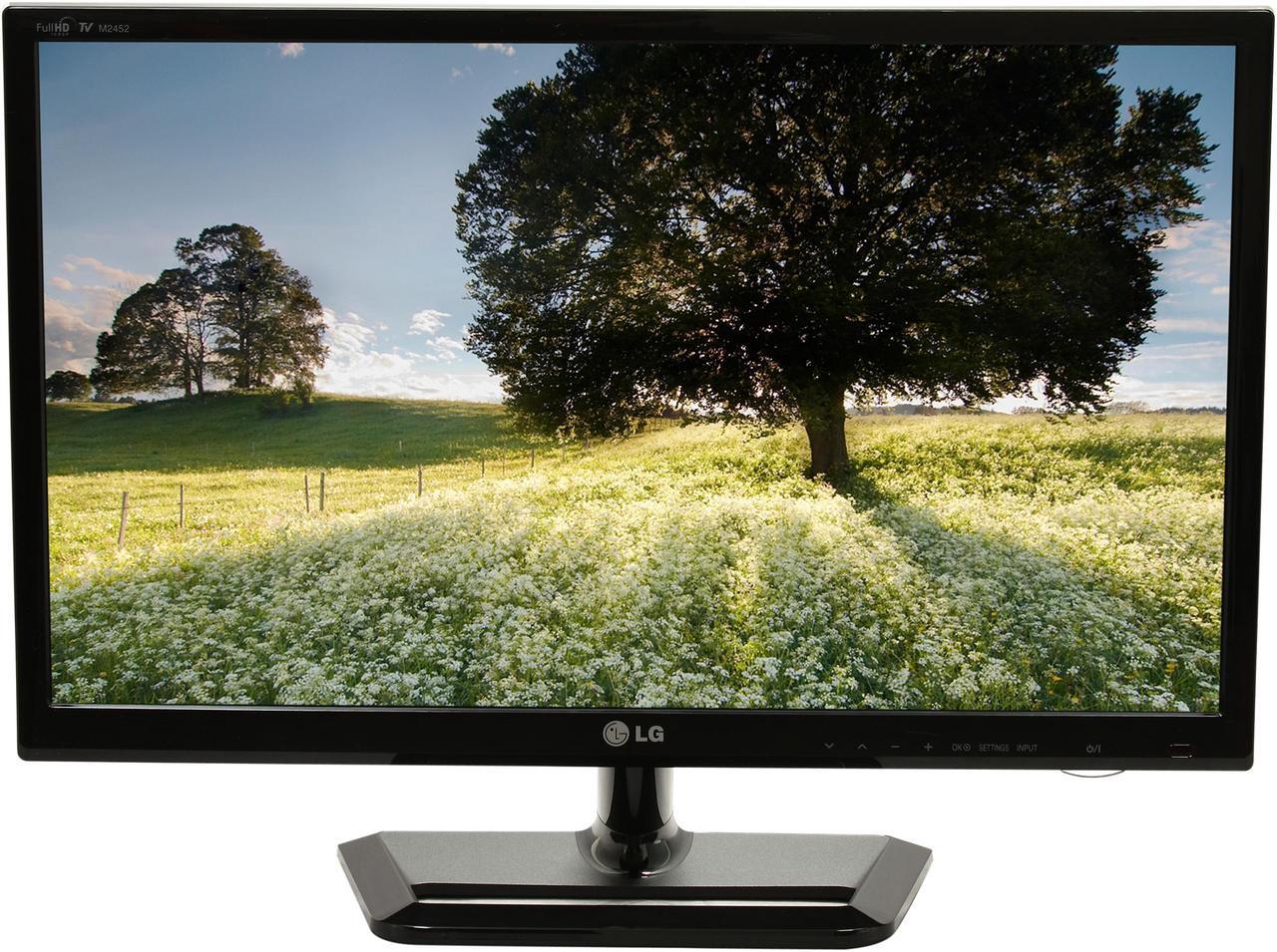 Alt view image 2 of 8 - LG M2452D-PU Black 24" 5ms MVA Panel HDMI Widescreen LED Monitor 250 cd/m2 DFC 5,000,000:1 built-in TV Tuner