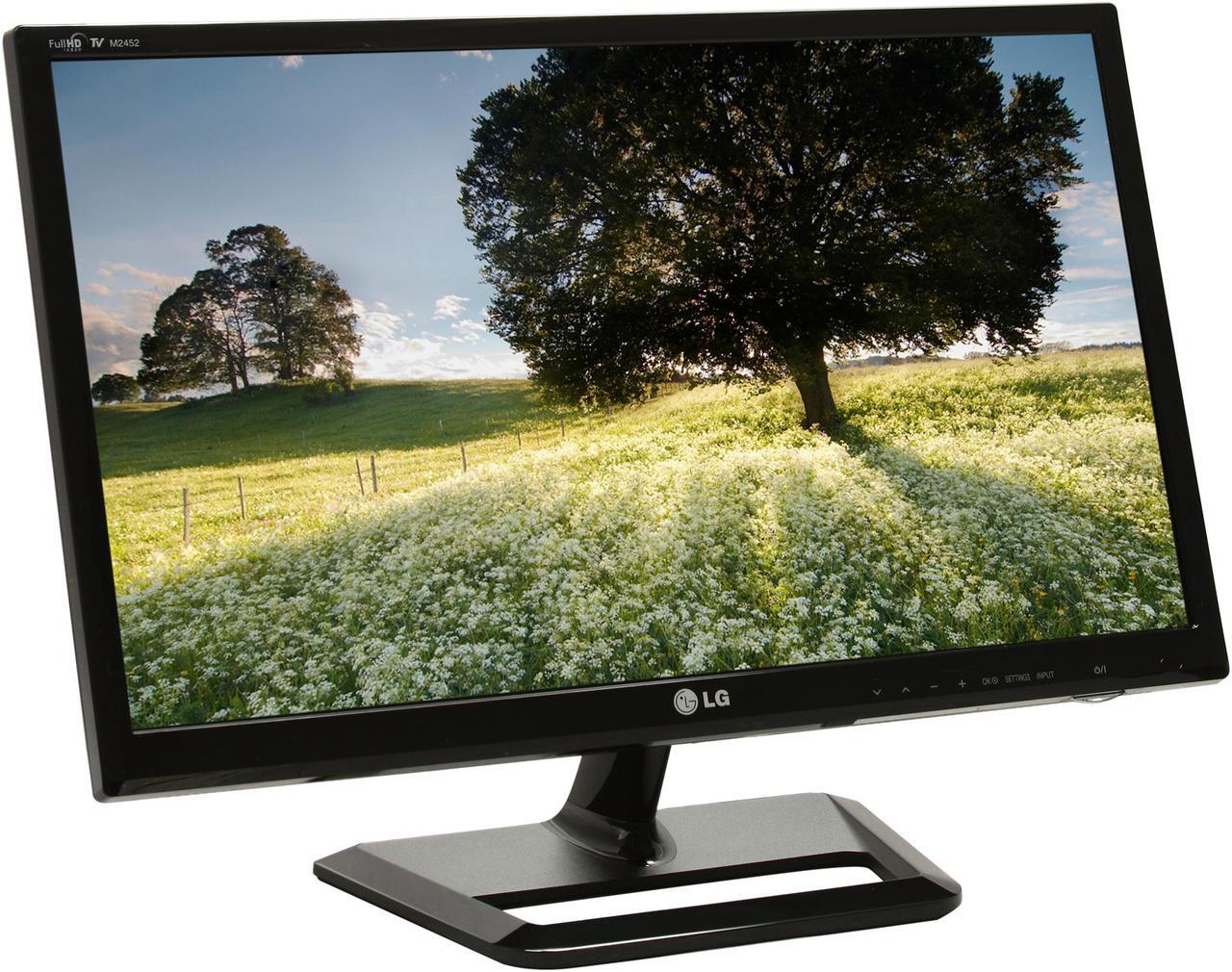 Alt view image 3 of 8 - LG M2452D-PU Black 24" 5ms MVA Panel HDMI Widescreen LED Monitor 250 cd/m2 DFC 5,000,000:1 built-in TV Tuner