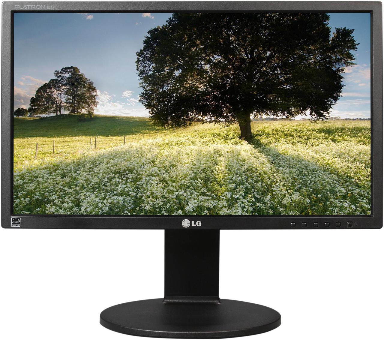 Alt view image 2 of 8 - LG E2211PB-BN Black 22" Class (21.5" measured diagonally) 5ms Widescreen LED Backlight LCD Monitor 250 cd/m2 5,000,000:1 Built-in Speakers (LG recertified Grade A)