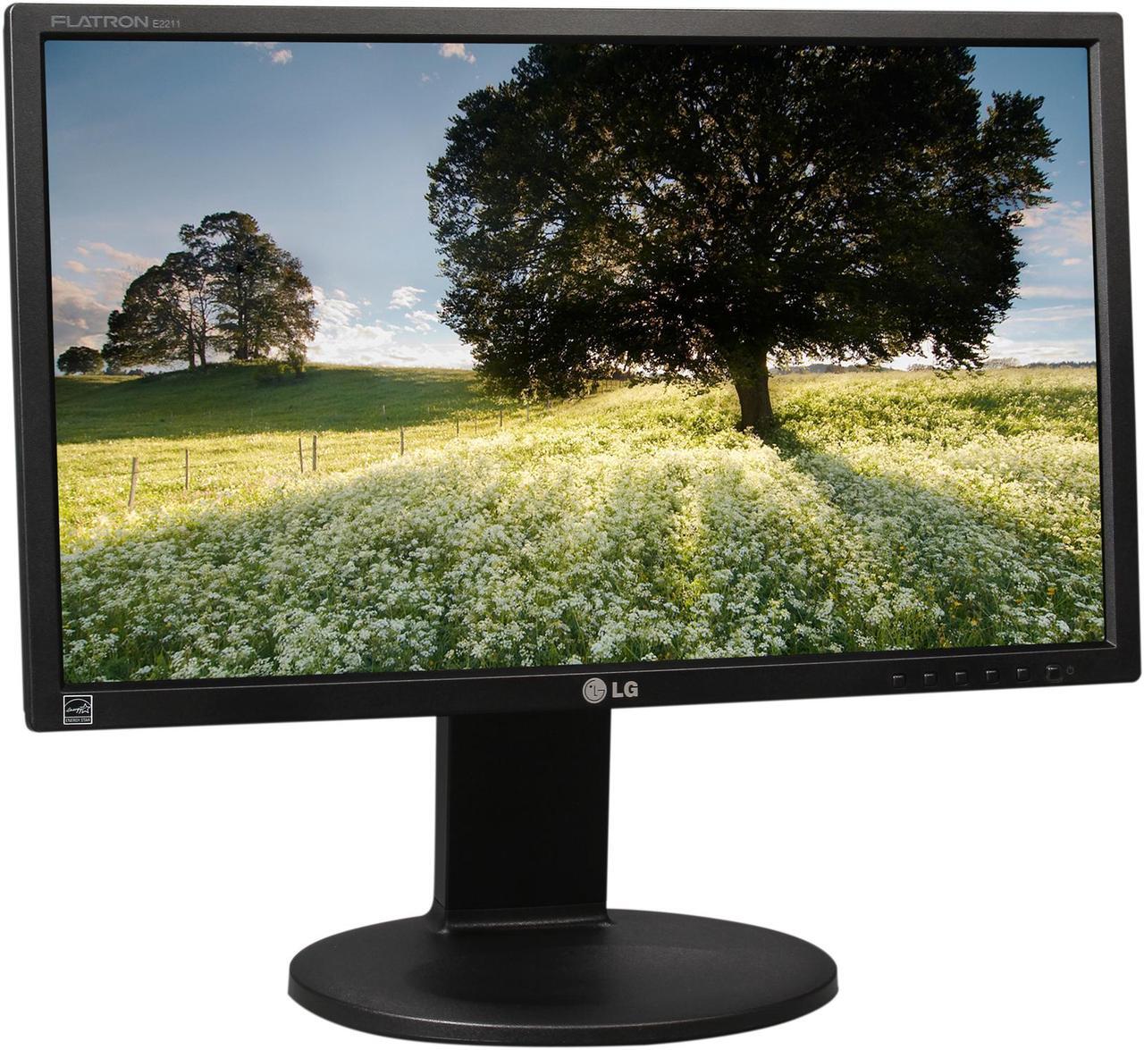 Alt view image 3 of 8 - LG E2211PB-BN Black 22" Class (21.5" measured diagonally) 5ms Widescreen LED Backlight LCD Monitor 250 cd/m2 5,000,000:1 Built-in Speakers (LG recertified Grade A)
