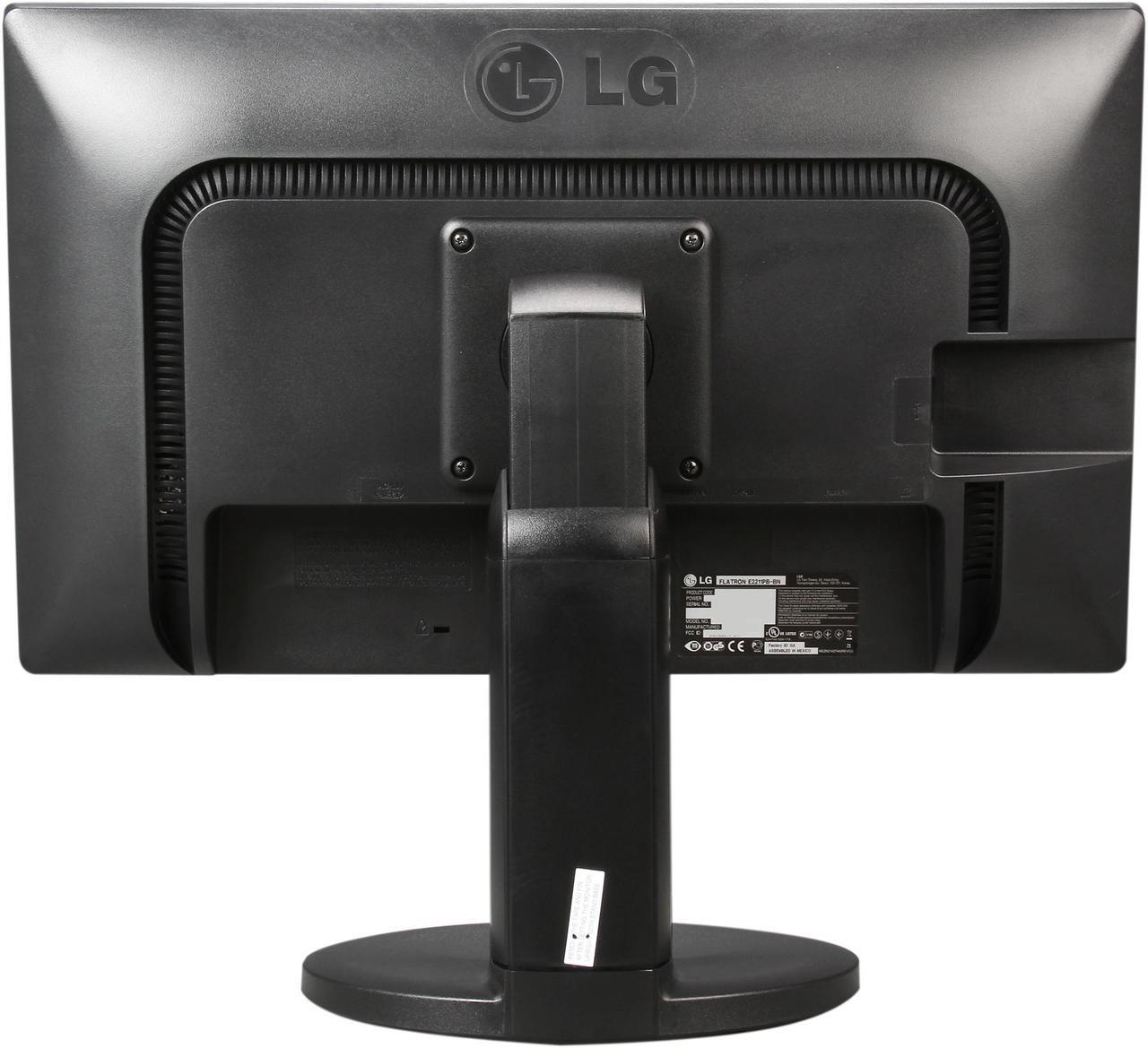 Alt view image 5 of 8 - LG E2211PB-BN Black 22" Class (21.5" measured diagonally) 5ms Widescreen LED Backlight LCD Monitor 250 cd/m2 5,000,000:1 Built-in Speakers (LG recertified Grade A)