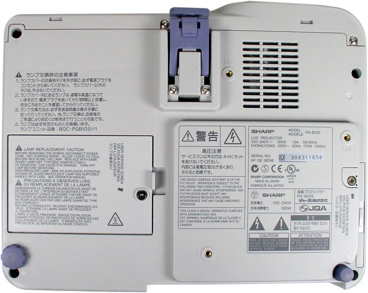 Alt view image 6 of 9 - SHARP PG-B10S 800 x 600 1,200 ANSI lumen (Standard mode) 1080 ANSI lumen (Eco mode) LCD Projector 350:1