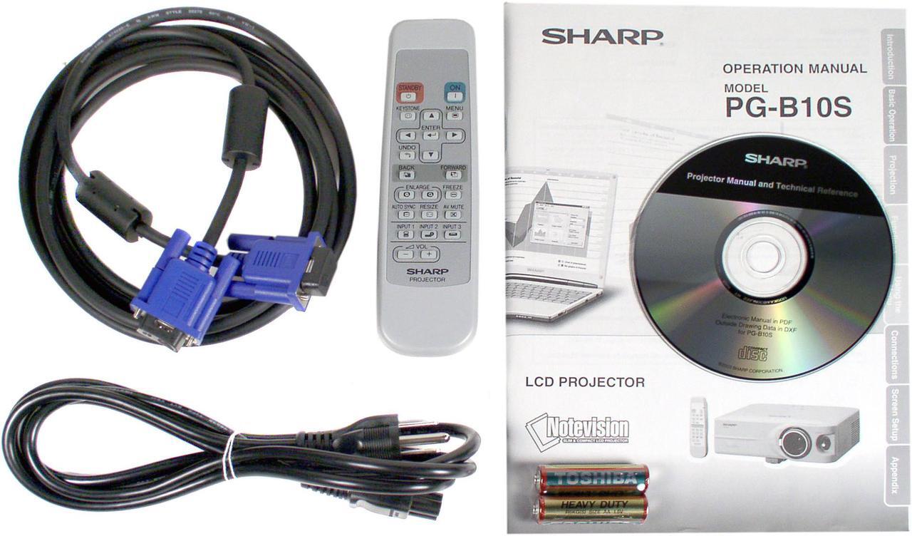 Alt view image 7 of 9 - SHARP PG-B10S 800 x 600 1,200 ANSI lumen (Standard mode) 1080 ANSI lumen (Eco mode) LCD Projector 350:1