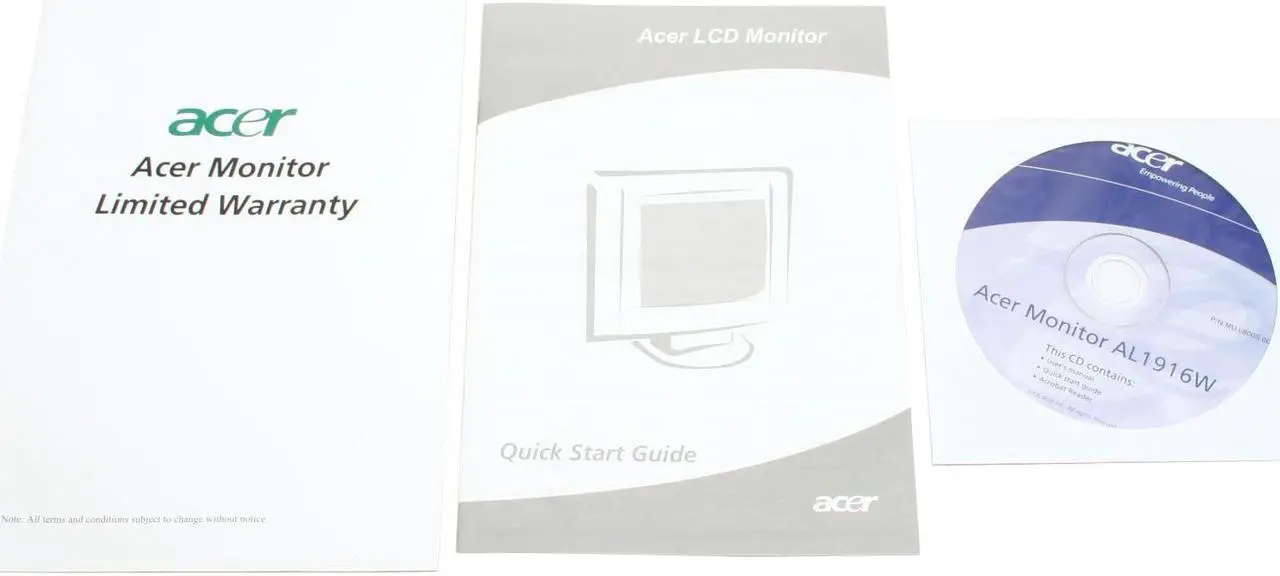 Alt view image 9 of 10 - Acer 19" Active Matrix, TFT LCD WXGA+ LCD Monitor 8 ms D-Sub AL1916W Ab