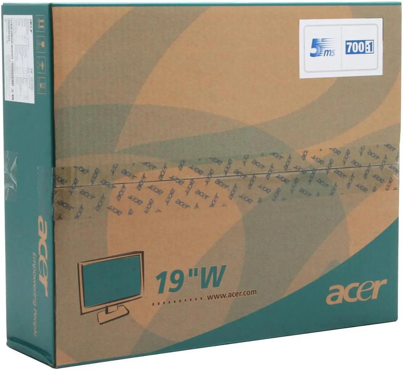 Alt view image 10 of 10 - Acer 19" Active Matrix, TFT LCD WXGA+ LCD Monitor 8 ms D-Sub AL1916W Ab
