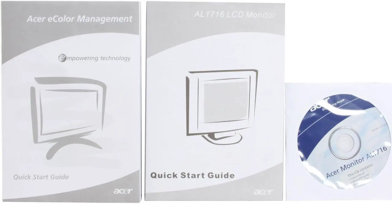 Alt view image 9 of 10 - Acer 17" TFT LCD SXGA LCD Monitor 5 ms D-Sub AL1716 Fb