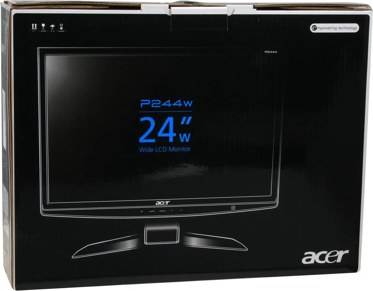 Alt view image 12 of 12 - Acer P244Wbii Glossy Black 24" 2ms (GTG) HDMI 16:9 Full 1080P Widescreen LCD Monitor 300 cd/m2 20000:1 ACM
