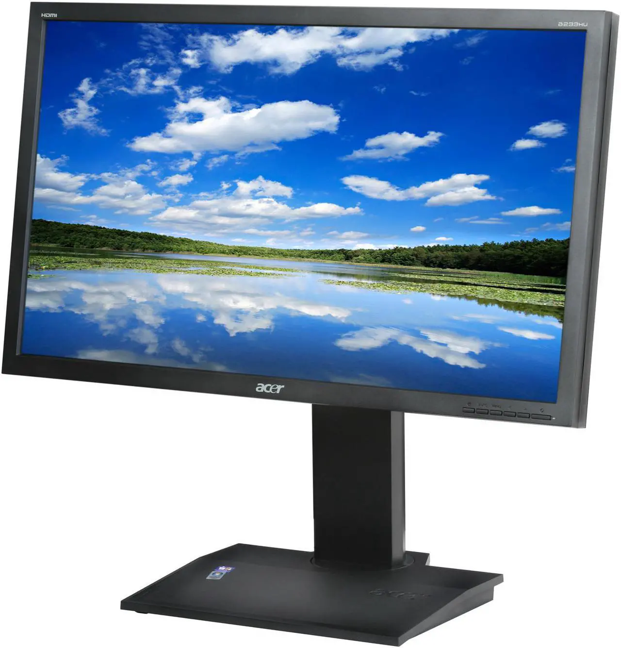 Main image of Acer 23" TFT LCD LCD Monitor with Height/Swivel Adjustment &USB 5 ms D-Sub, DVI, HDMI B233HUbmidhz