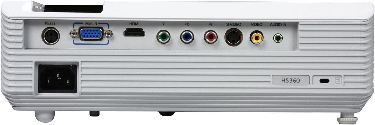 Alt view image 4 of 7 - ACER H5360 720P 1280x720 2500 ANSI Lumens NVIDIA 3D Vision Ready Home Theater DLP Projector