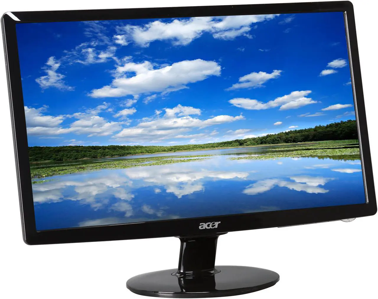 Alt view image 3 of 7 - Acer S201HLbd Black 20" 5ms  LED-Backlight LCD monitor 250 cd/m2 ACM 12,000,000:1 (1000:1)