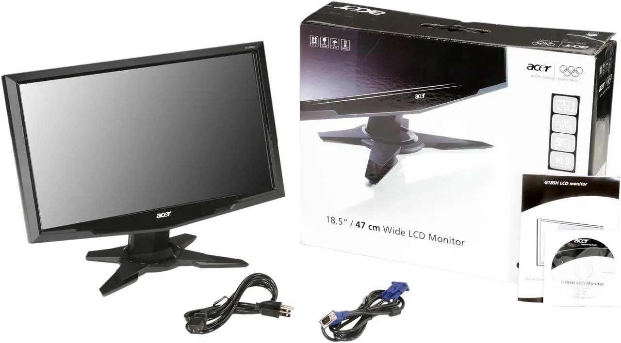 Alt view image 8 of 8 - Acer 18.5" LCD Monitor 5 ms D-Sub G185HAb