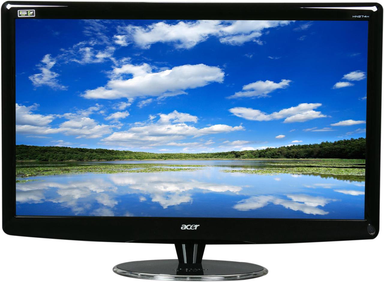 Alt view image 2 of 12 - Acer HN274Hbmiiid Black 27" Full HD HDMI WideScreen LED 120Hz 3D Monitor 300 cd/m2 ACM 10,000,000:1 w/Speakers & 3D glasses