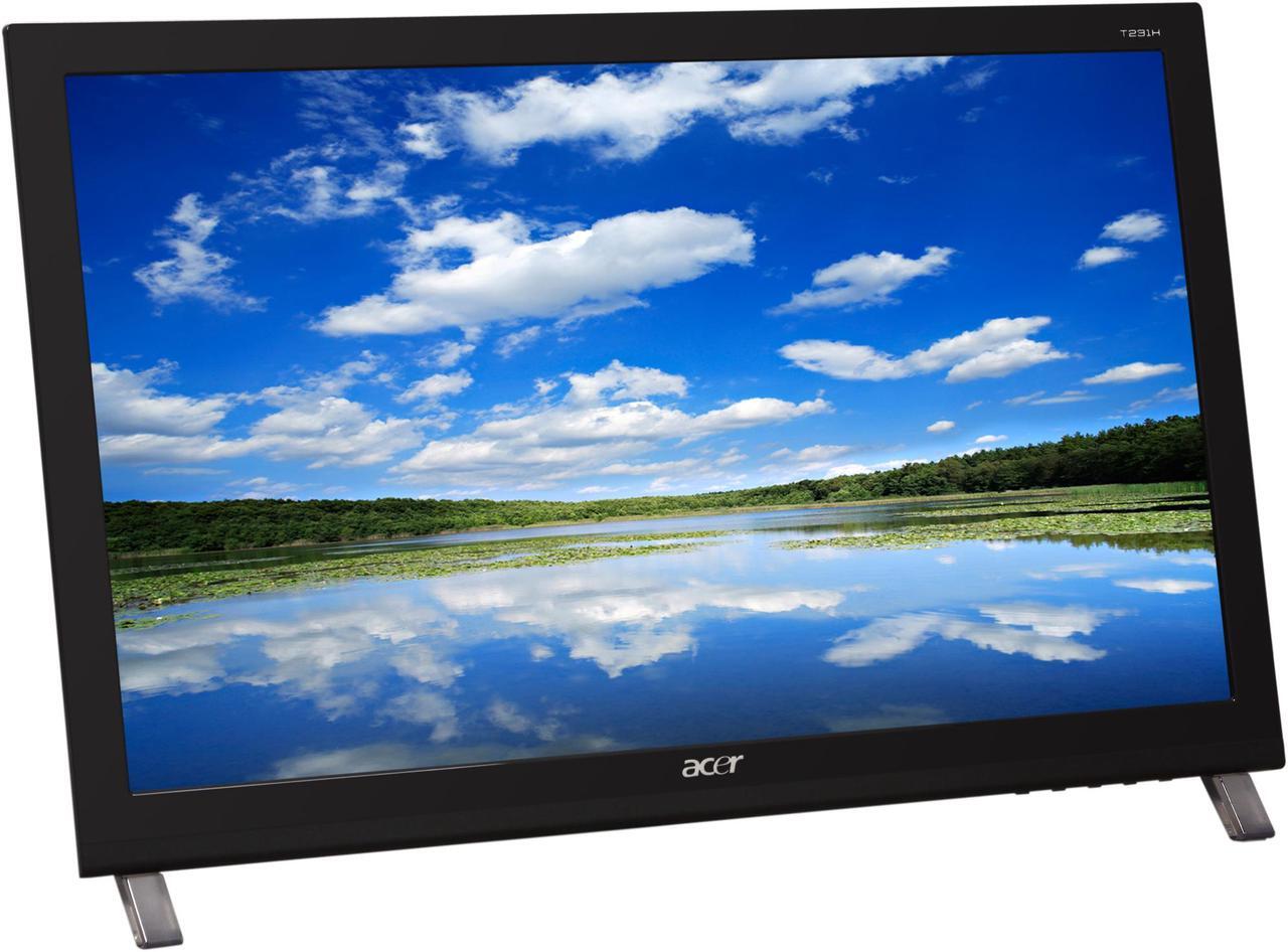 Alt view image 3 of 8 - Acer T231H bmid Black 23" Full HD HDMI Touch Screen Monitor w/Speakers 300 cd/m2 ACM 80,000:1 (1,000:1)