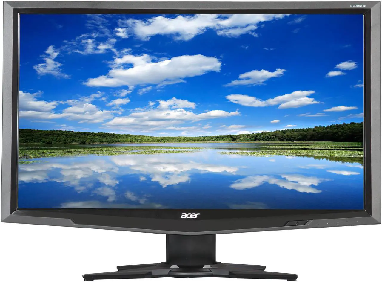 Alt view image 2 of 8 - Acer G245HQABD 23.6" LCD Monitor Black 5ms Full HD Widescreen 300 cd/m2 ACM 80,000:1 (1,000:1)
