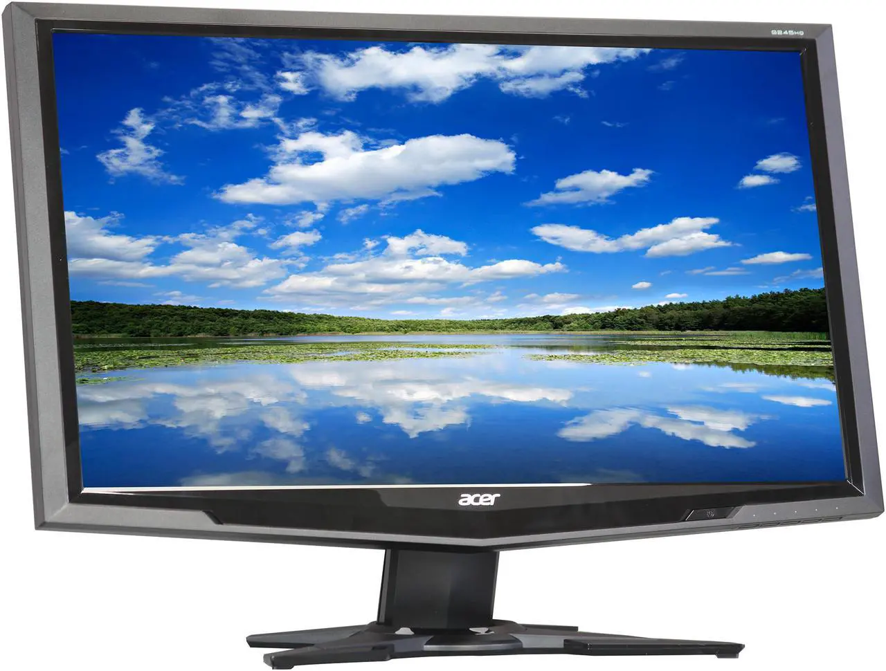 Alt view image 3 of 8 - Acer G245HQABD 23.6" LCD Monitor Black 5ms Full HD Widescreen 300 cd/m2 ACM 80,000:1 (1,000:1)